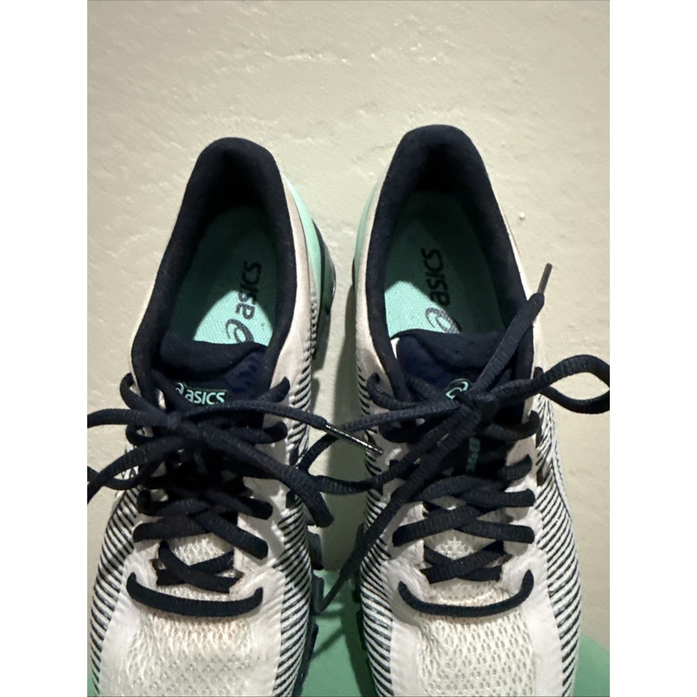 ASICS Gel Quantum 360 CM Womens White Aruba Blue Running Shoes T6G6N Size 7.5 - Picture 7 of 9